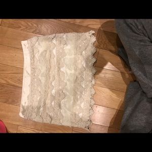 White lace skirt